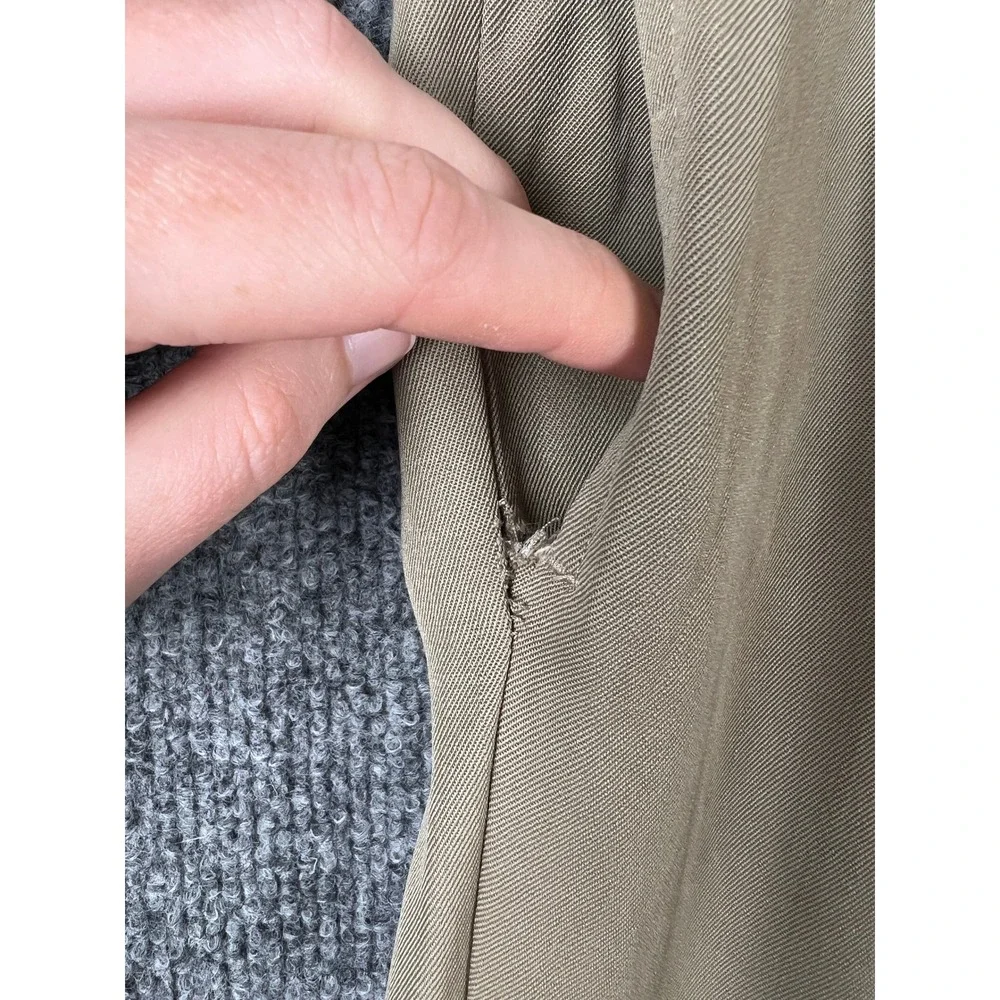 Brooks Brothers Dress Pants Tan Wool Pleated Khaki Made in Canada Mens 35W